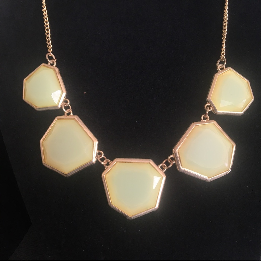 Vintage Chunky Green Stone Necklace